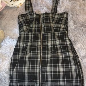 Black plaid dress
